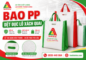Bao PP dệt đục lỗ xách quai